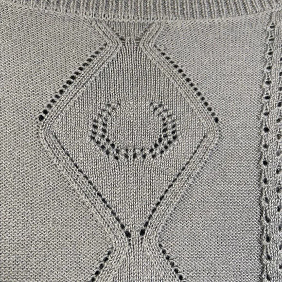 EQL by Kerrits Lucky Horseshoe Cable Equestrian Sporty Preppy Sweater Size XL - Picture 4 of 10